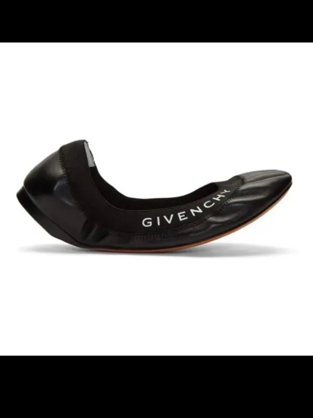 Givenchy Black Millie Logo Ballerina Flats